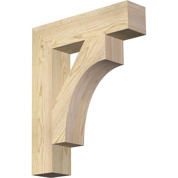 Ekena Millwork Westlake Block Rough Sawn Bracket, Douglas Fir, 4"W x 18"D x 22"H BKT04X18X22WTL05RDF - main